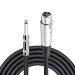 gbohungbohun-USB-xlr-obinrin-to-1-4-inch-6-35-mm-ts-eyọkan-akọ-plug-aipin-interconnect-okun-for-amplifiers-èlò-be be lo-3M-07