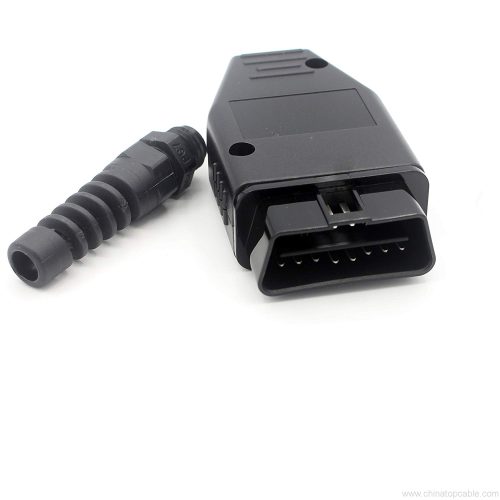 OBD II Male Connector 16 Pin Male Wiring Plug Adapter For OBD2 Diagnostic Tool or Cable (Black) - Image 3