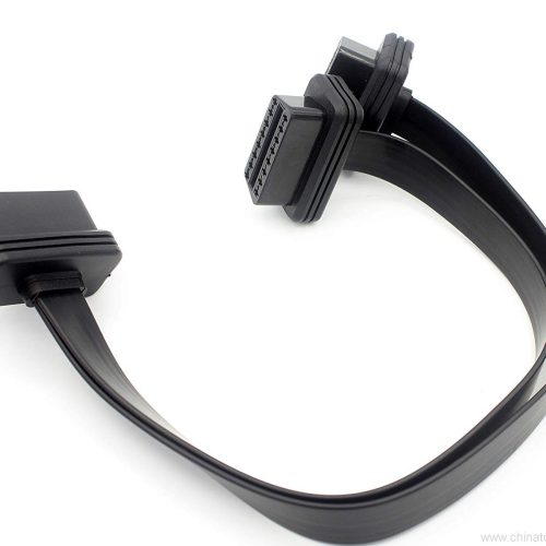 OBD-II Splitter Y Cable - 1 Male to 2 Female OBD2 Car Diagnostic Extender Cord Adapter - Full 16 Pin Pass Through Flat Noodle Cable - 0.3m or 0.5m - Image 4