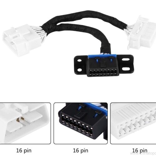 OBD-II Splitter Y Cable,1 Male to 2 Female OBD2 Full 16 Pin Pass Through Car Replacement Diagnostic Extension Cable - Image 4