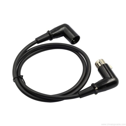 Right-Angle XLR Male to Female Microphone Cable, Braided Shield - Image 4