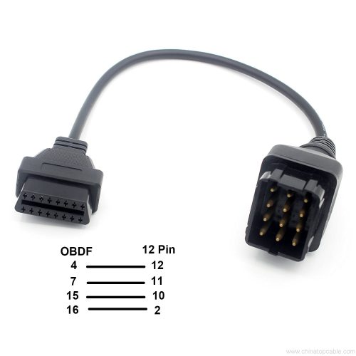 Truck 12 Pin to OBD II 16 Pin Adapter Connector Cable for GAZ Truck - Image 5