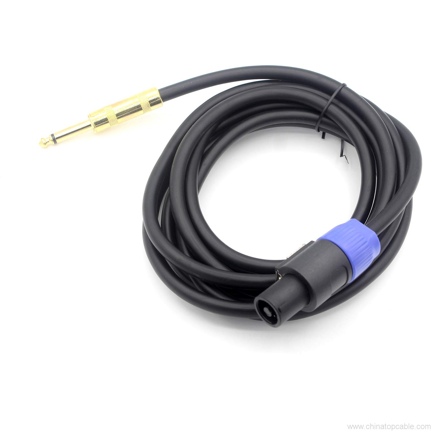 Speakon To 1/4" Mono Speaker Cable, 6.35mm TS Plug To Speakon Male