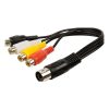 ctc-clean-2758 Mini DIN to 4 RCA Audio Video Cable, 1 m
