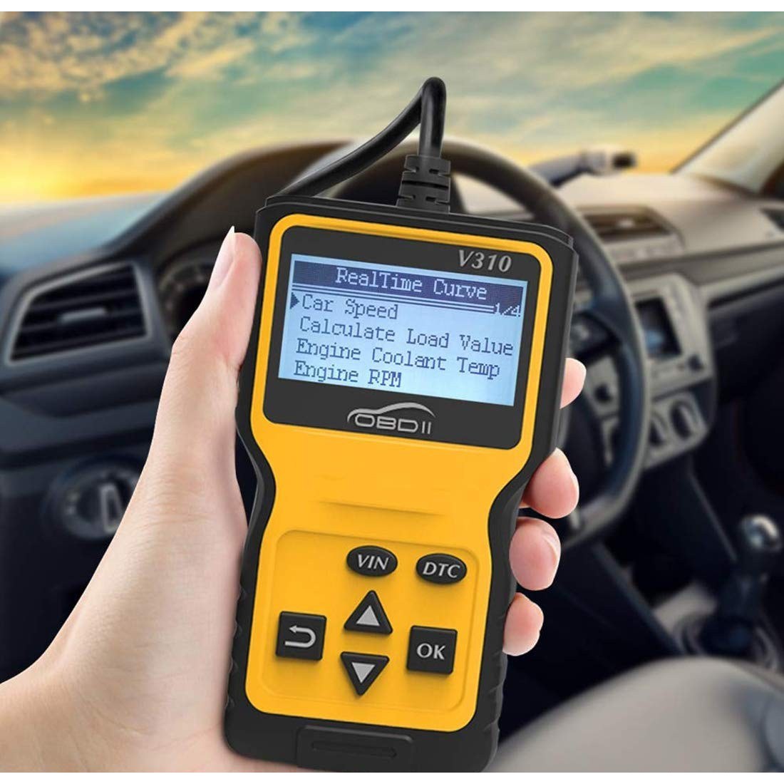 ctc-clean-8141 OBD2 Universal Code Reader With Screen, Multi-Language