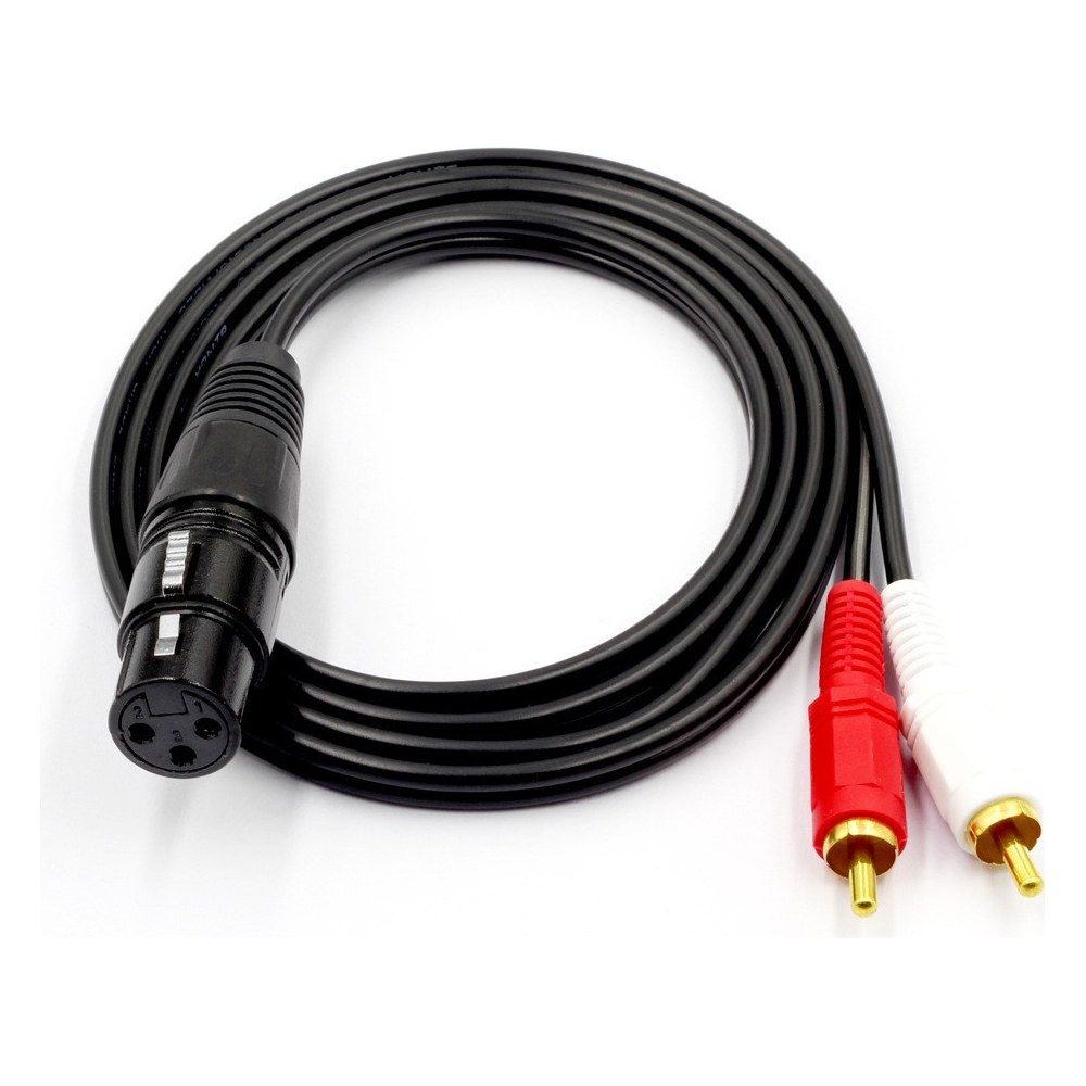 ctc-r-8041 XLR Male to 2 RCA Male Y Splitter Cable, 1.5 m