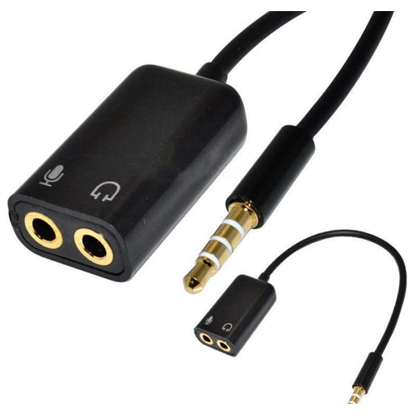 ctc-r-7331 3.5mm Headset Splitter, TRRS Male to 2 TRS Female