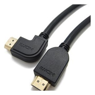 A Male to A Male 90-Degree HDMI Cable, to 20 m