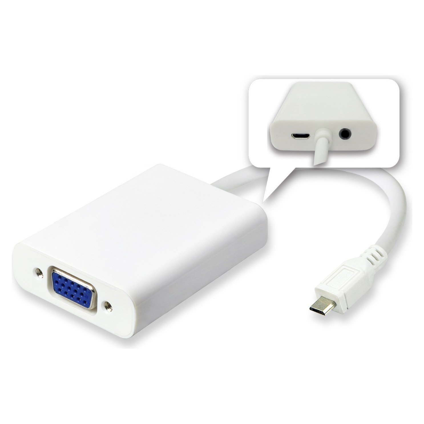 ctc-r-2276 MHL Micro USB to VGA Adapter Cable Converter
