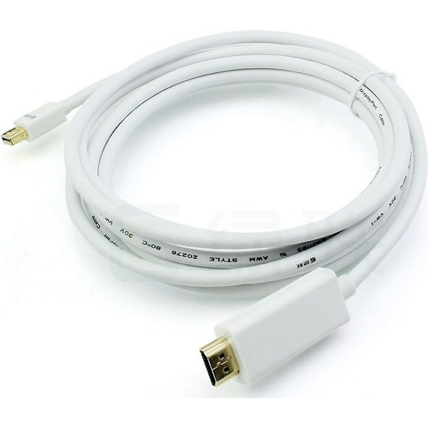 Mini DisplayPort to HDMI Cable, 1080p, Gold Plated