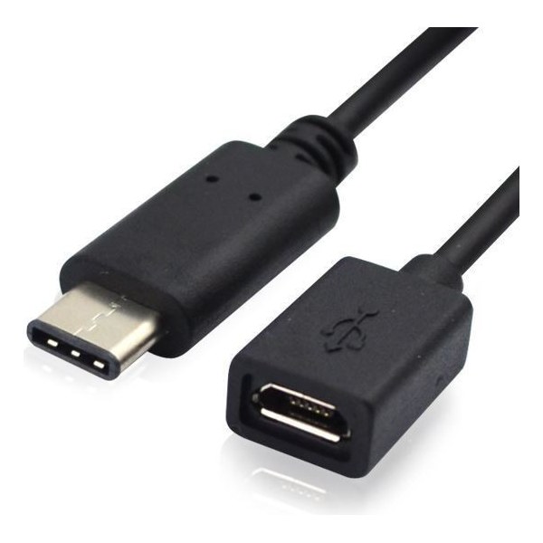 USB-C to Micro USB Female OTG Adapter Cable