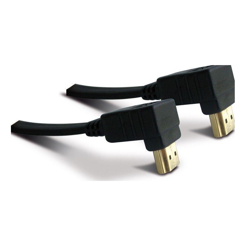 Right Angle L-Shape HDMI Cable, Gold Plated
