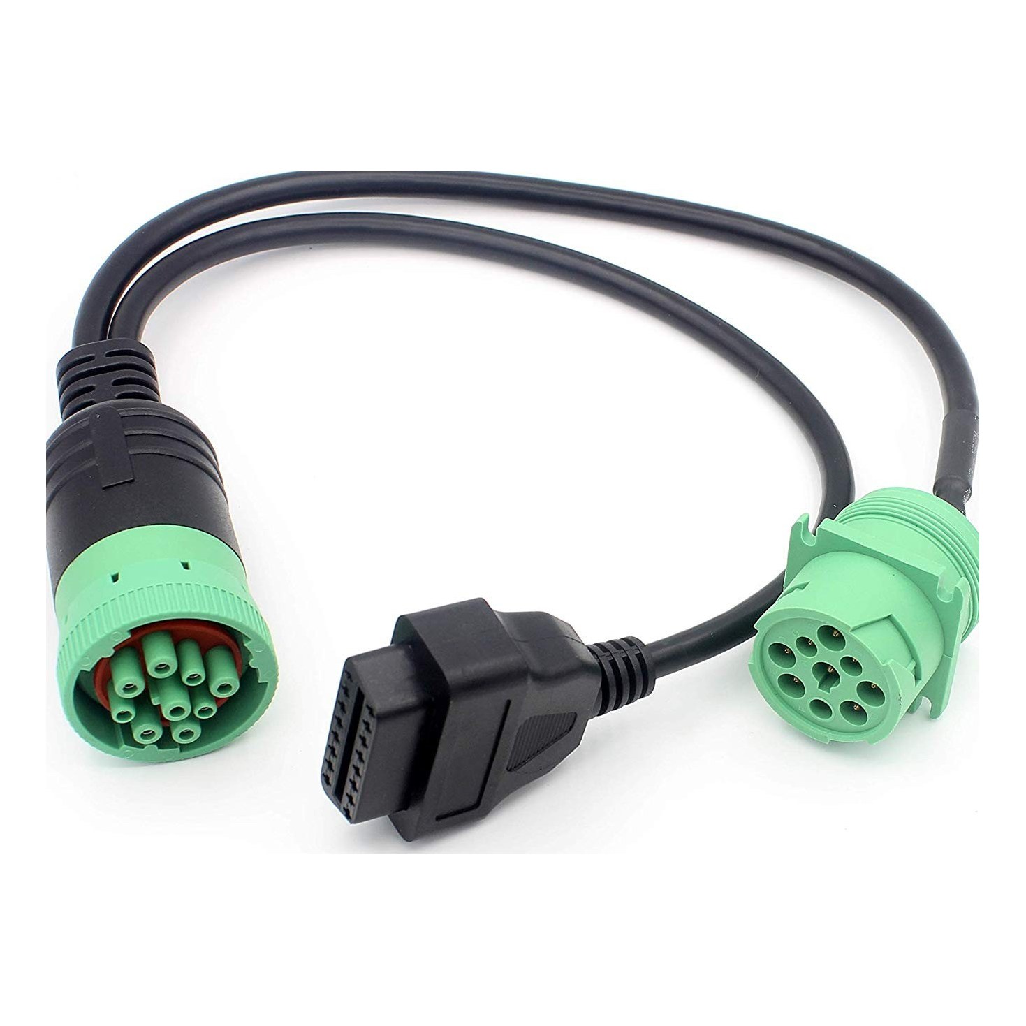 ctc-clean-8165 SAE J1939 9-Pin 2-in-1 to OBD2 16-Pin Adapter Cable