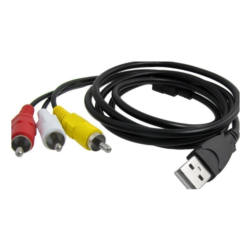 ctc-clean-2725 USB to 3 RCA Video Cable, Yellow / White / Red